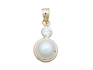 Pearl CZ Charm