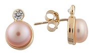 Pearl CZ Earrings
