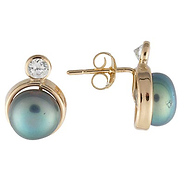 Pearl CZ Earrings