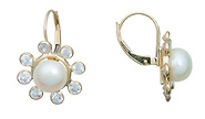 CZ Pearl Earrings