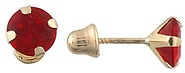 January Garnet CZ Birthstone Earring
