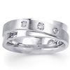 Three Stone 14K Designer Wedding Band