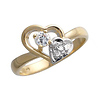 White CZ Heart Promise Ring