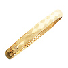 14K Diamond Texture Flexible Bangle
