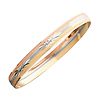 Tri Color Solid 14K Gold Bangle