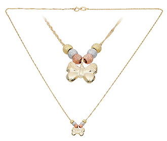 Singapore Link Butterfly Charm Necklace