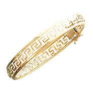 Greek Key Cut Out Bangle