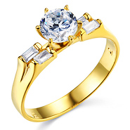 Diamond CZ Solitaire Ring