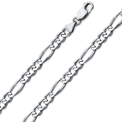 Mens 18k Gold Figaro Chain