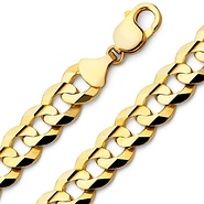 14mm Curb Link (Cuban Link) Gold Bracelet