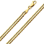 4.5mm Concave Curb Gold Bracelet