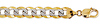 12.5mm White Pave Curb (Cuban) Gold Bracelet