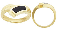 Skewed Onyx Ring