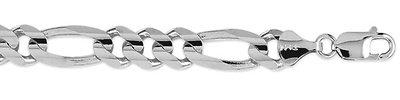 10mm Figaro Gold Bracelet