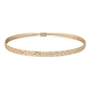 14k Etched Bangle