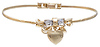 Heart and Bow CZ Bangle