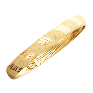 Striped Satin 14K Gold Bangle