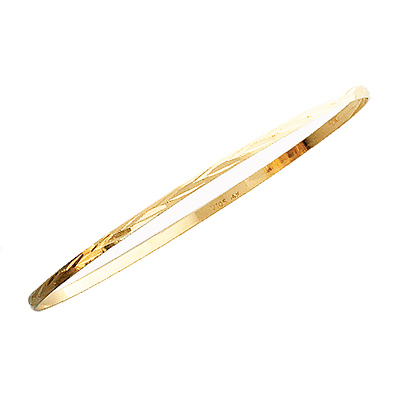 4mm 14K Yellow Gold Bangle Bracelet