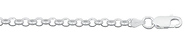 3.5mm Silver Rolo Bracelet