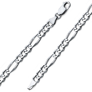 6mm Figaro Gold Bracelet