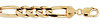 12mm Figaro Gold Bracelet