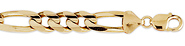 12mm Figaro Gold Bracelet