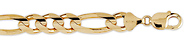 11mm Figaro Gold Bracelet
