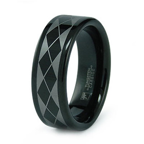  black tungsten wedding band