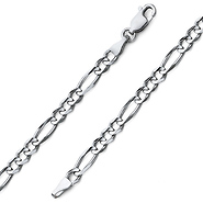 4.5mm 18k Figaro Bracelet