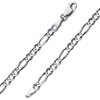 4.5mm Figaro 18k Gold Bracelet