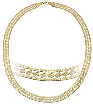 14k yellow gold beaded necklace