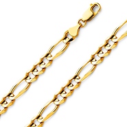 7mm 18k Figaro Bracelet