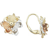 Tri Color Flower Earrings