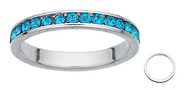 Silver CZ Birthstone December Ring