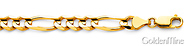 7mm Men's Figaro 18K Yellow Gold Chain Necklace