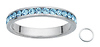 Silver CZ Birthstone March Ring