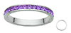 Silver CZ Birthstone February Ring