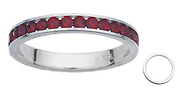 Silver CZ Birthstone January Ring