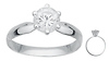 Silver CZ Solitaire Promise Ring