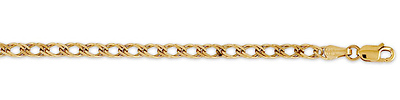 3.5mm 14K Gold Double Curb Link Chain