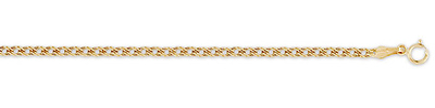 2.5mm 14K Gold Double Curb Link Chain