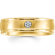 6mm Diamond Comfort Fit Satin Band (0.08ctw)