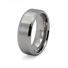 8mm Bevel Edge Titanium Wedding Band