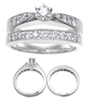 14kt White Gold Round Diamond Wedding Set (0.75ctw)