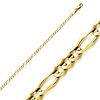 2.5mm 14K Gold Figaro Chain