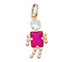 Boy Birthstone CZ Charm