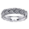 Triple Rope Braid 14K White Gold Band