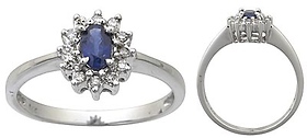 Diamond and Sapphire Ring