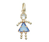 Girl Birthstone CZ Charm