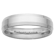 4mm Platinum Designer Comfort Fit Band